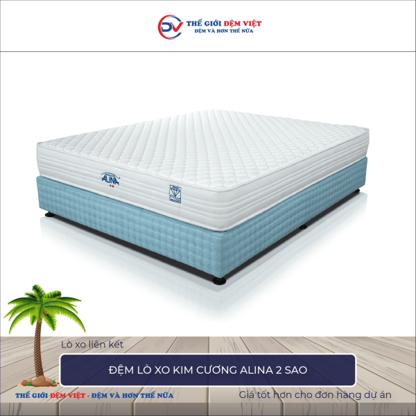 Đệm lò xo Kim Cương Alina 2 sao 1-1